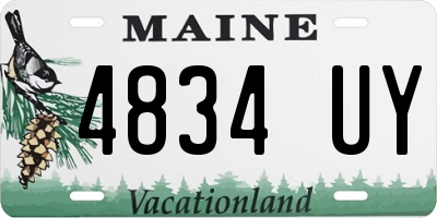 ME license plate 4834UY