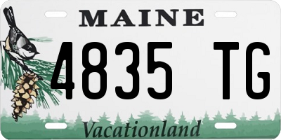 ME license plate 4835TG