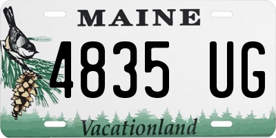 ME license plate 4835UG
