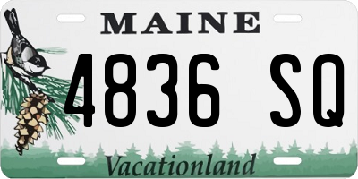 ME license plate 4836SQ
