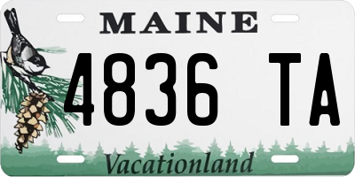 ME license plate 4836TA