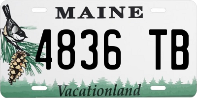 ME license plate 4836TB