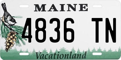 ME license plate 4836TN