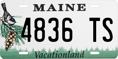 ME license plate 4836TS