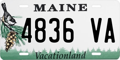 ME license plate 4836VA