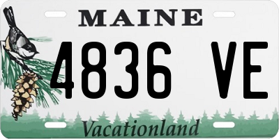 ME license plate 4836VE