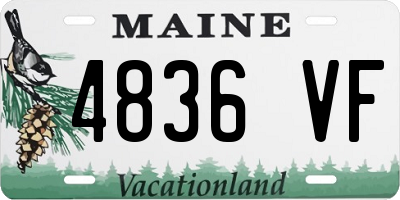 ME license plate 4836VF