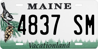 ME license plate 4837SM