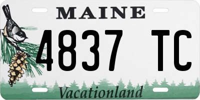 ME license plate 4837TC