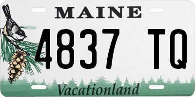 ME license plate 4837TQ