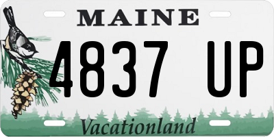 ME license plate 4837UP