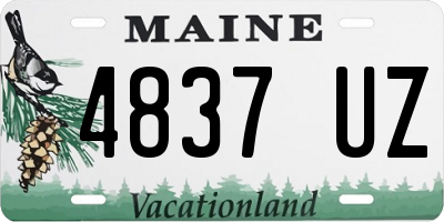ME license plate 4837UZ