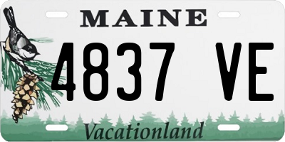 ME license plate 4837VE