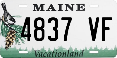 ME license plate 4837VF