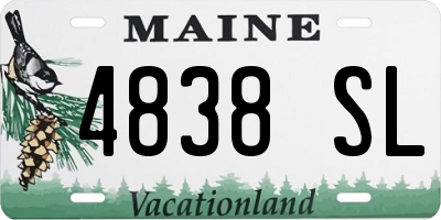 ME license plate 4838SL