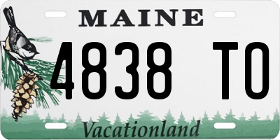 ME license plate 4838TO