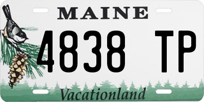 ME license plate 4838TP