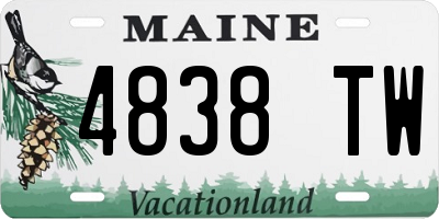 ME license plate 4838TW