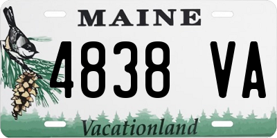 ME license plate 4838VA