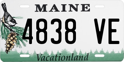 ME license plate 4838VE