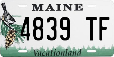 ME license plate 4839TF