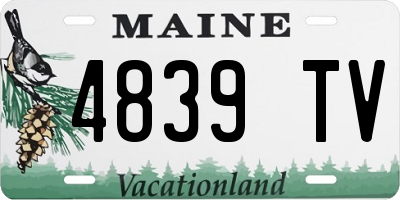 ME license plate 4839TV