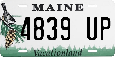 ME license plate 4839UP