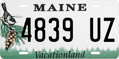ME license plate 4839UZ