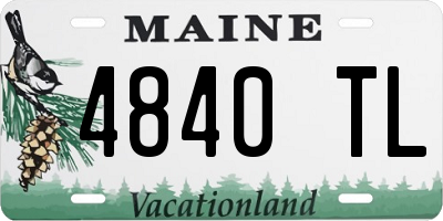 ME license plate 4840TL