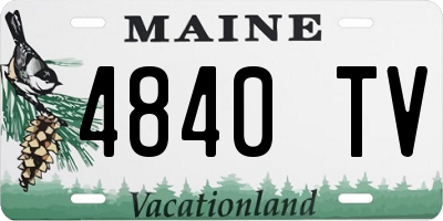 ME license plate 4840TV