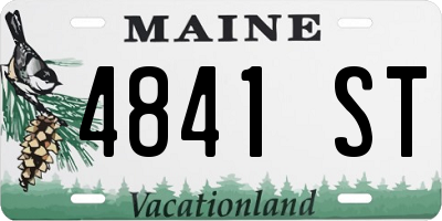 ME license plate 4841ST