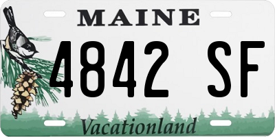 ME license plate 4842SF