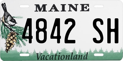 ME license plate 4842SH