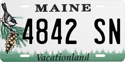 ME license plate 4842SN
