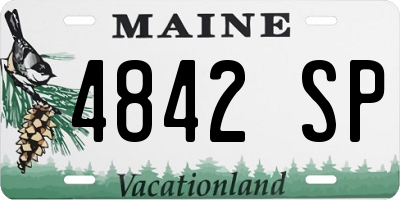 ME license plate 4842SP