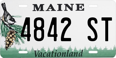 ME license plate 4842ST