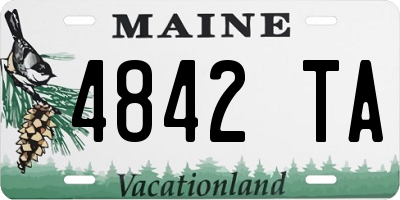 ME license plate 4842TA