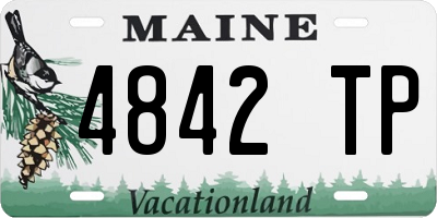 ME license plate 4842TP