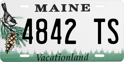 ME license plate 4842TS