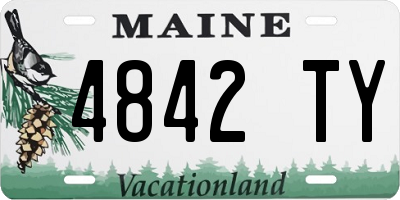 ME license plate 4842TY