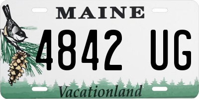 ME license plate 4842UG