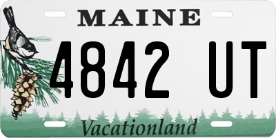 ME license plate 4842UT