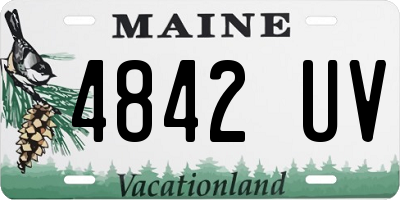 ME license plate 4842UV