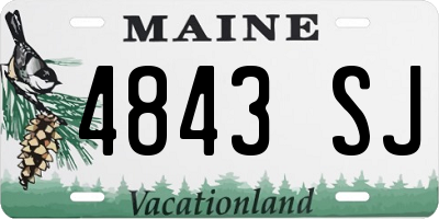 ME license plate 4843SJ