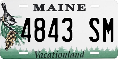 ME license plate 4843SM