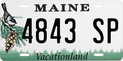 ME license plate 4843SP