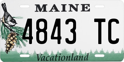 ME license plate 4843TC