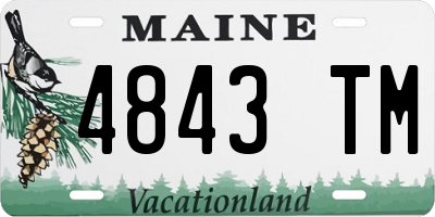 ME license plate 4843TM