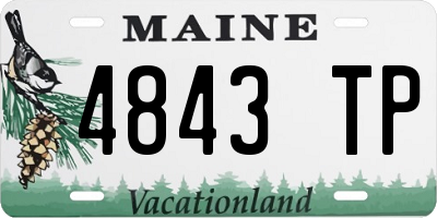 ME license plate 4843TP