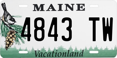 ME license plate 4843TW